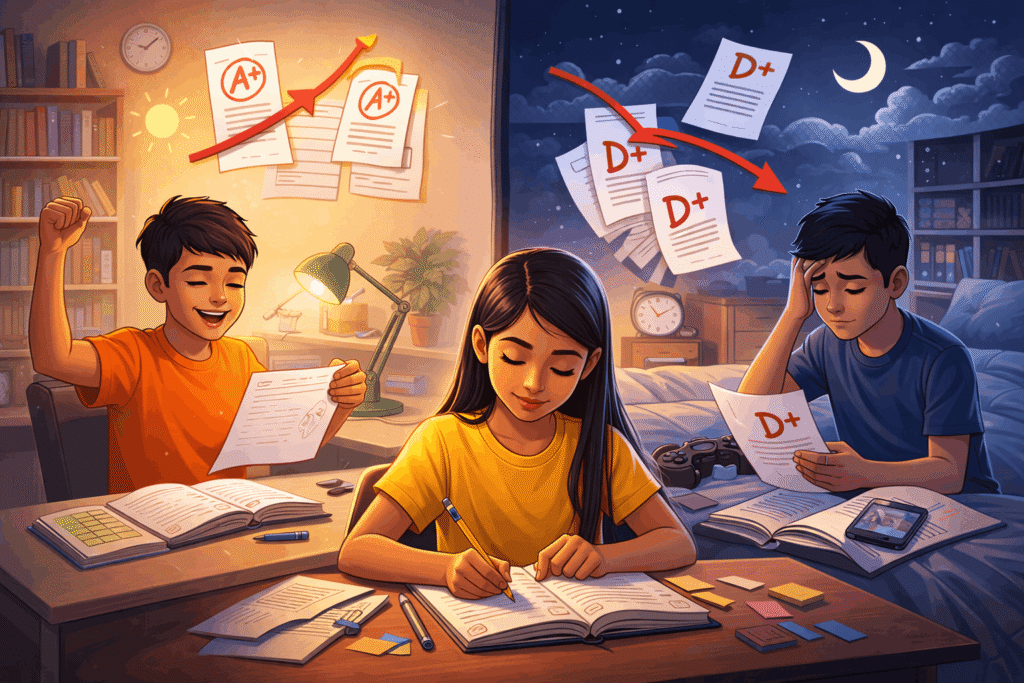 why students marks fluctuate