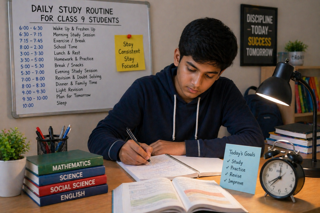 daily study routine for class 9 students