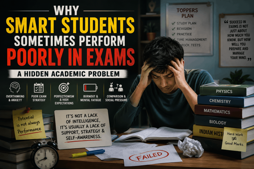 why smart students perform poorly in exams